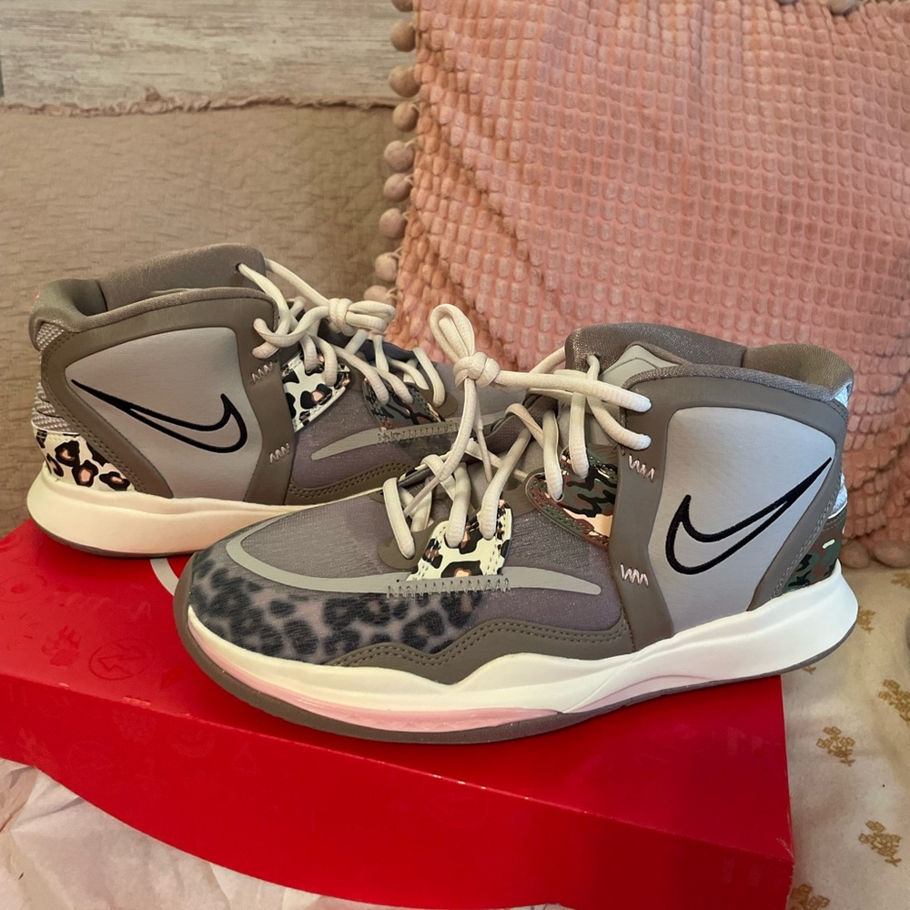 kyrie infinity leopard camo size 6Y